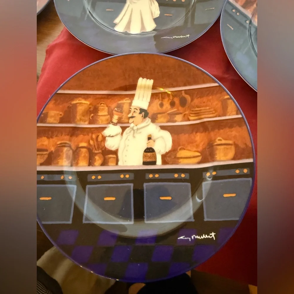 6 Williams Sonoma CHEF SERIES by Guy Buffet Salad Plates 8.25